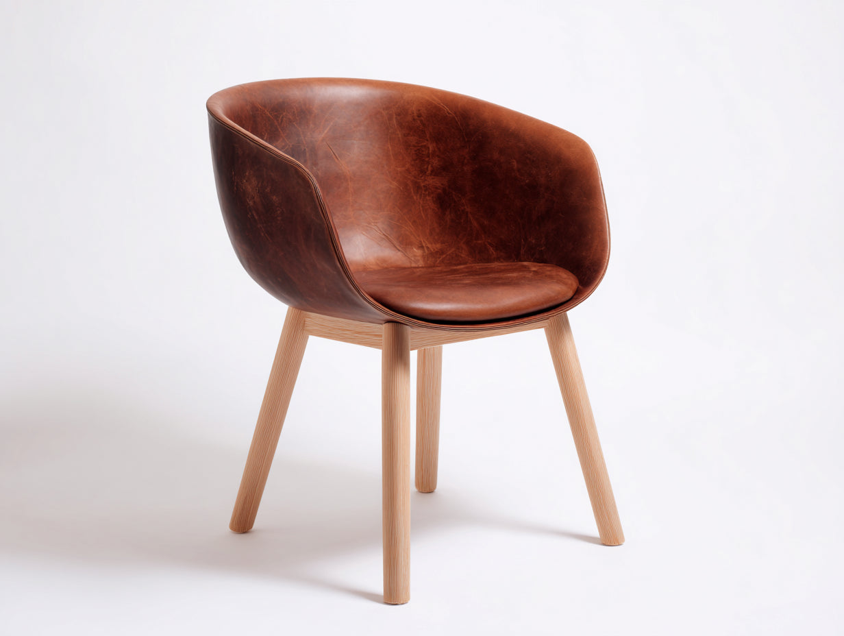 Sillas de comedor con asiento envolvente 56x55x78 cm - marrón - diseño moderno