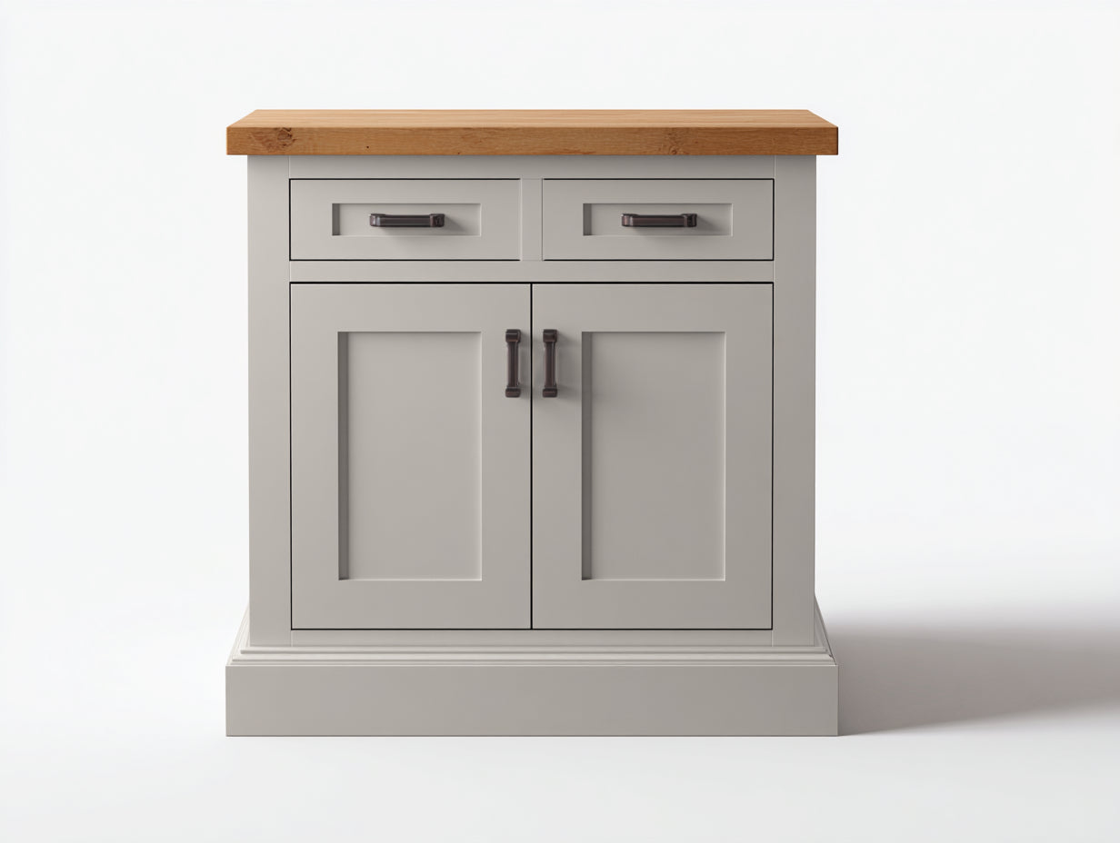 Aparadores de madera 90x40x95 cm gris-marrón diseño clásico