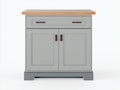 Aparadores de madera 96x42x86 cm - gris-marrón - diseño moderno con 1 cajón