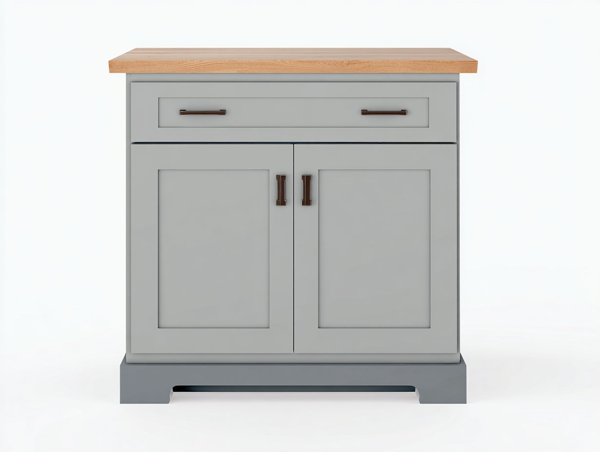 Aparadores de madera 96x42x86 cm - gris-marrón - diseño moderno con 1 cajón