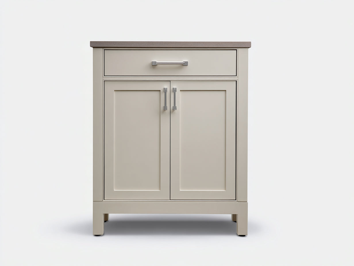Aparadores de madera 85x40x95 cm - beige-marrón - diseño moderno