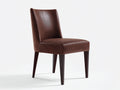 Sillas de comedor de cuero sintético con patas de madera 48x56x89 cm - marrón oscuro - diseño clásico moderno