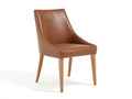 Sillas de comedor de cuero sintético 52x60x88 cm - marrón - diseño moderno