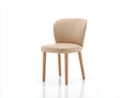 Sillas de comedor tapizadas 50x54x82 cm - beige-madera natural - diseño moderno