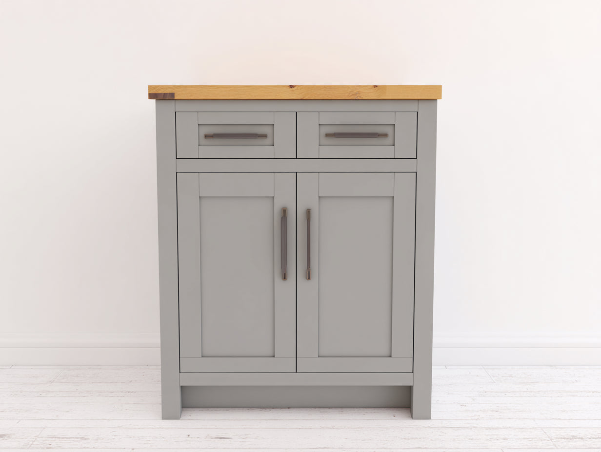 Aparadores de madera 95x40x105 cm gris-marrón diseño moderno