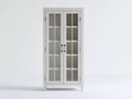 Vitrinas de madera y vidrio 90x40x190 cm - gris claro - diseño moderno